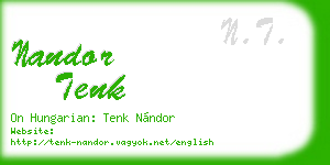 nandor tenk business card